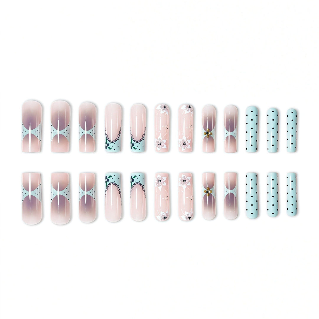 Artistic Long Length Press-On Nail Art Kalsten