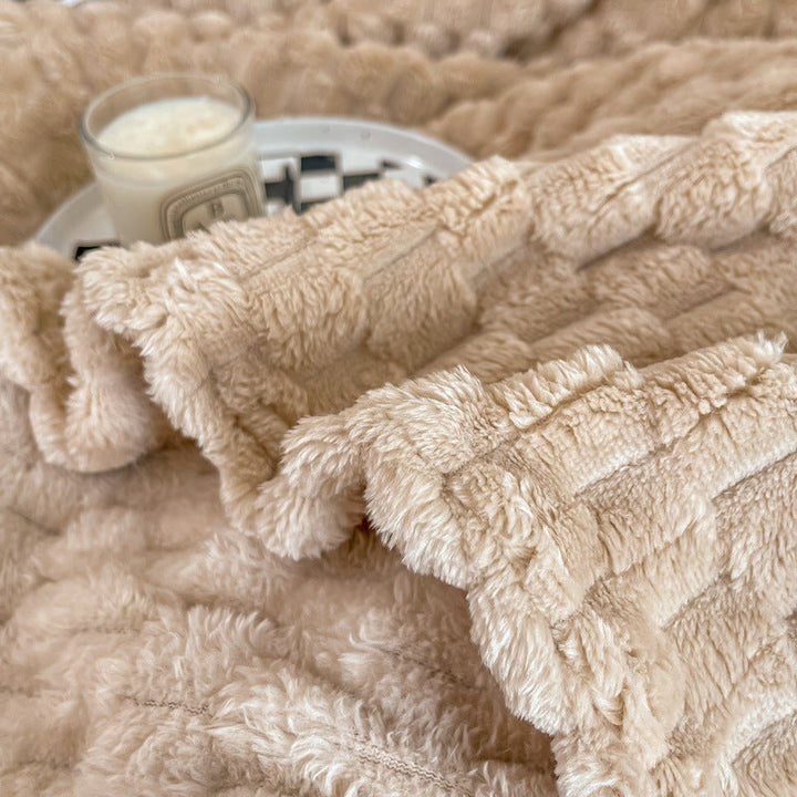 Luxurious Textured Throw Blanket Kalsten