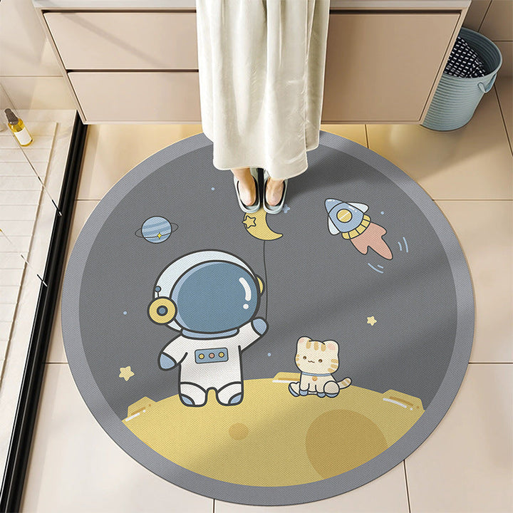 Round Decorative Bath Mat Kalsten