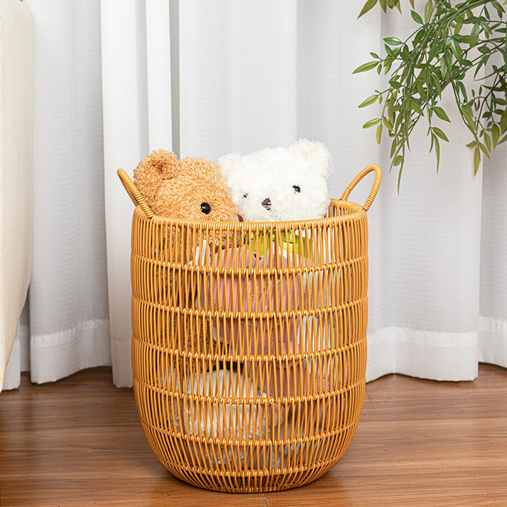 Women's Round Storage Basket with Practical Side Handles Kalsten