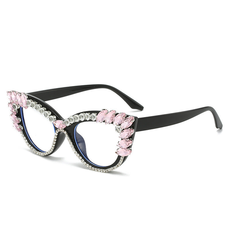 Women's Glamorous Cat-Eye Sunglasses with Crystal Decoration Kalsten