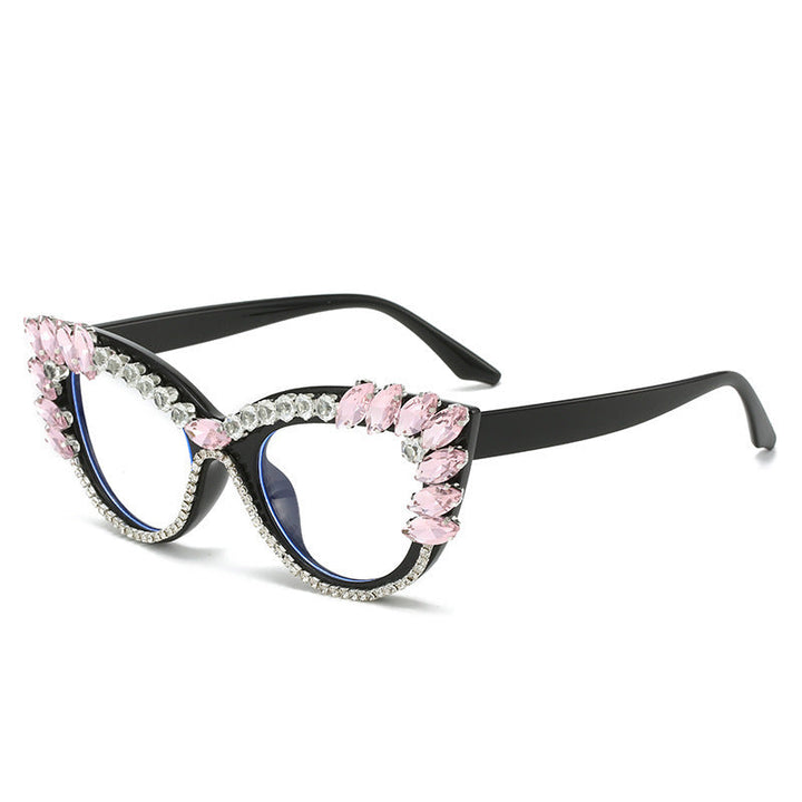 Women's Glamorous Cat-Eye Sunglasses with Crystal Decoration Kalsten