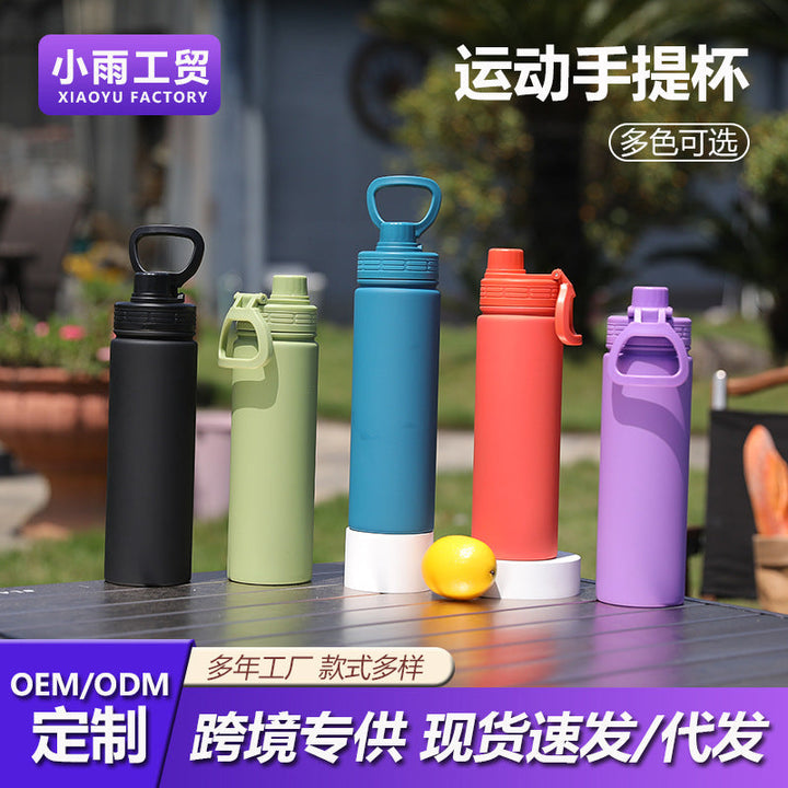 Ladies reusable and insulated drinking bottle with practical carrying handle Kalsten