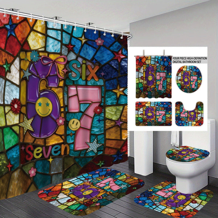 Colorful Dessert-Themed Bathroom Set Kalsten