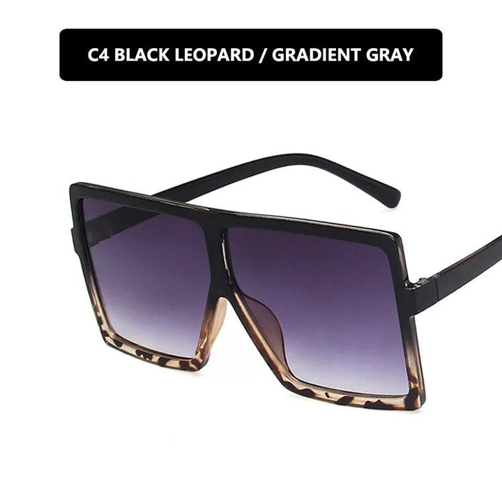 Women modern oversized sunglasses with transparent frame and stylish lenses Kalsten