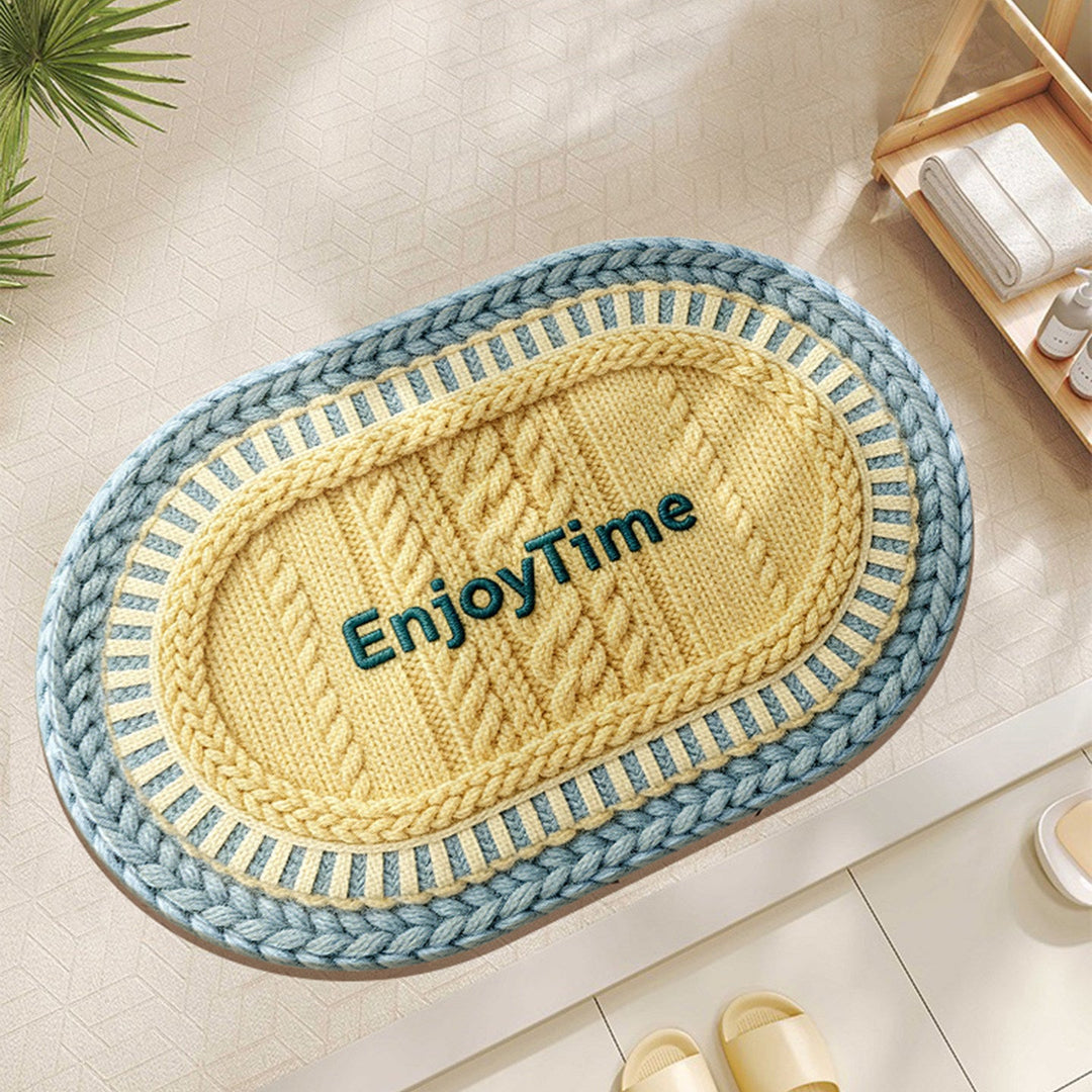Textured Braided Area Mat