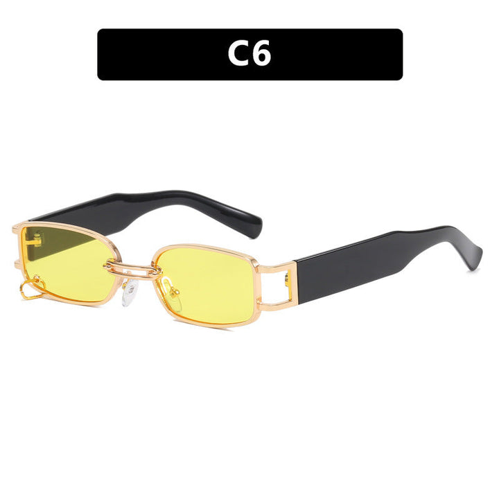 Ladies sunglasses in luxurious rectangular design with golden accents Kalsten