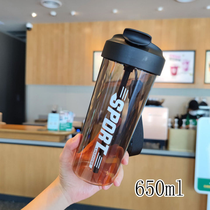 Women's sports water bottle with practical straw and carry function Kalsten