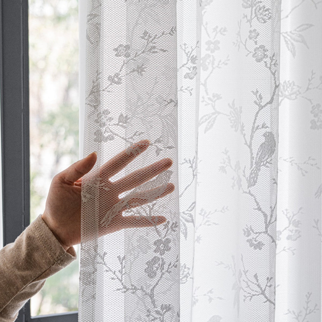 WoLace Embroidered Sheer Curtain Kalsten