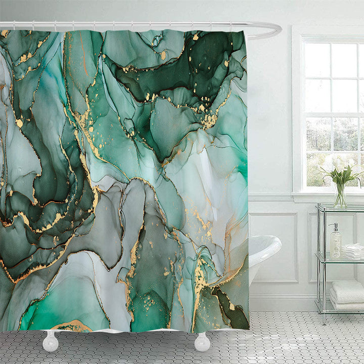 Abstract Marble Design Shower Curtain Kalsten