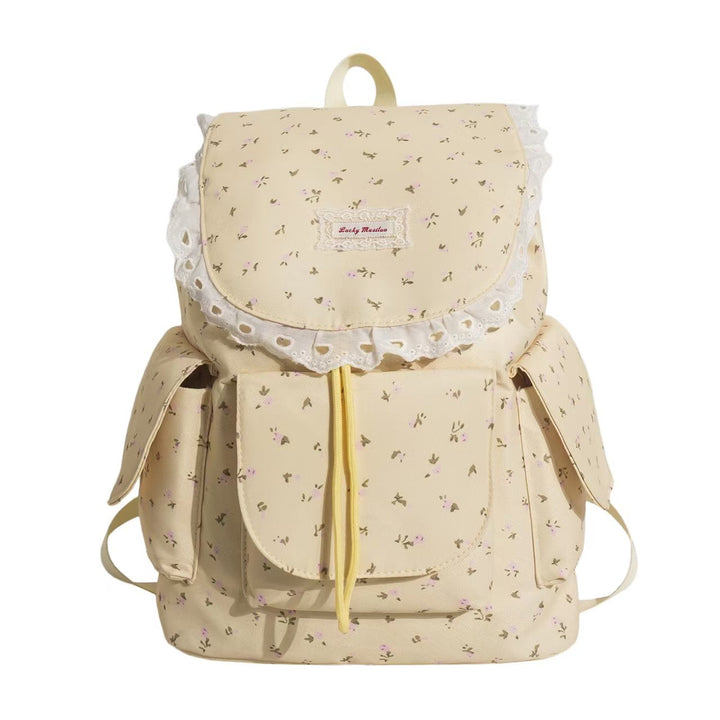 Floral Print Ruffled Backpack Kalsten