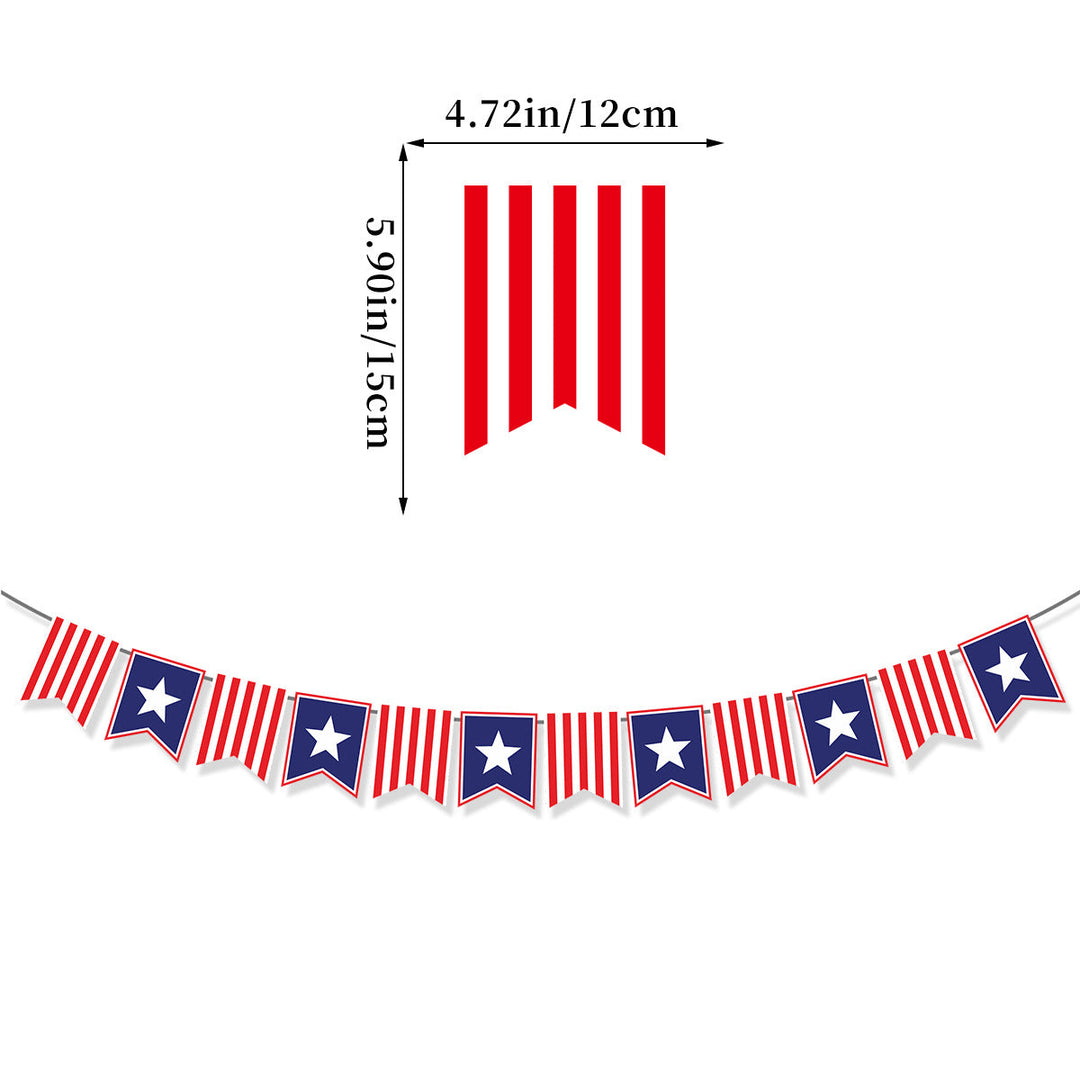 Unisex nan Pappteller Set with patriotic star stripe motif and convenient plate size Kalsten