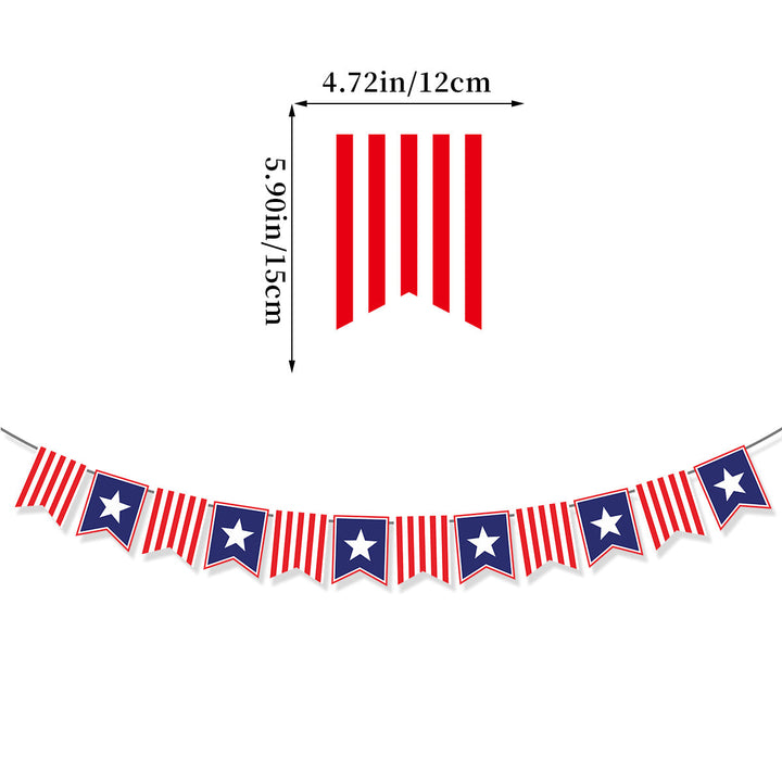 Unisex nan Pappteller Set with patriotic star stripe motif and convenient plate size Kalsten