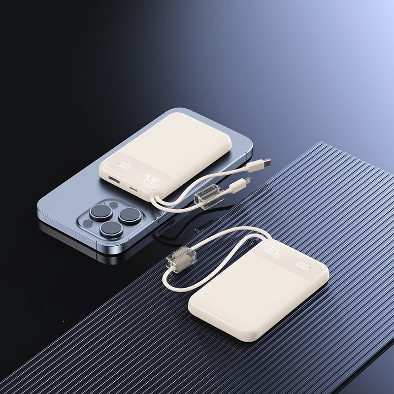 Slim Powerbank with digital charge level display and fast charging function Kalsten