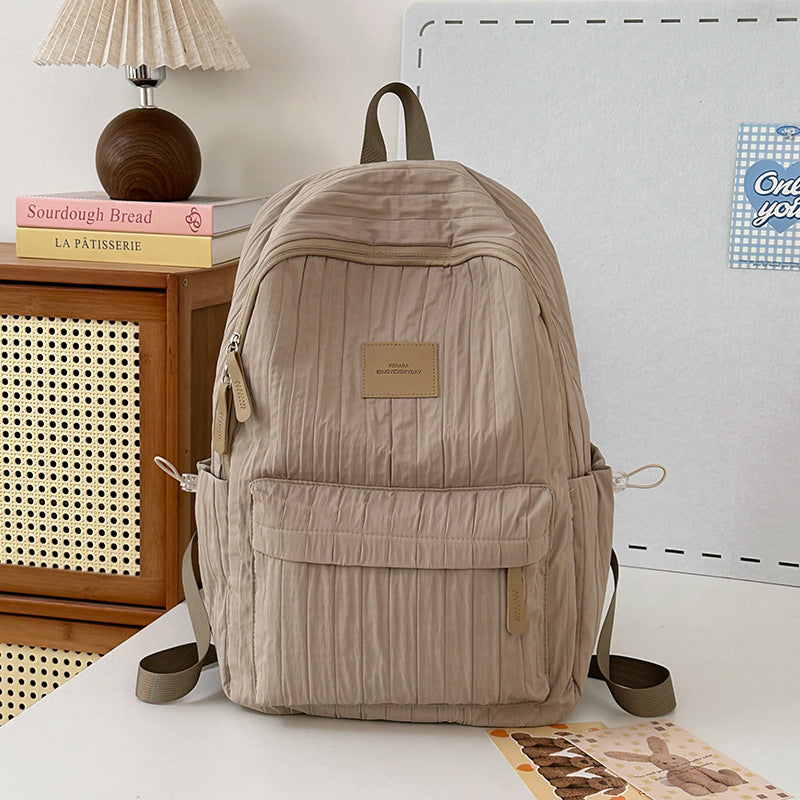 Lightweight Textured School Backpack