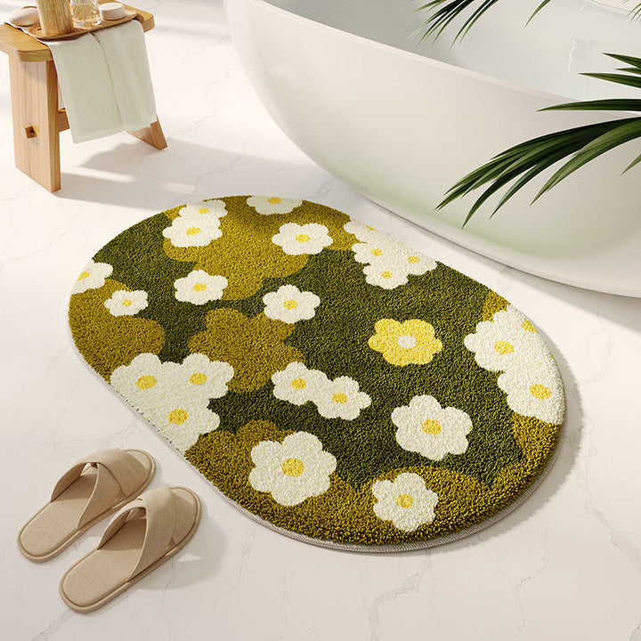 Soft Floral Bath Rug Kalsten