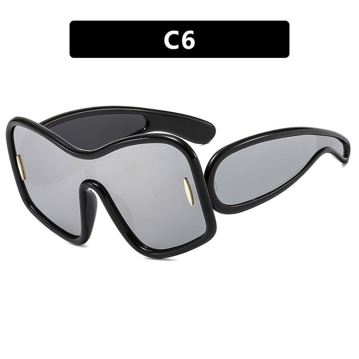 Women’s futuristic sunglasses with extra wide design and protective UV filter Kalsten