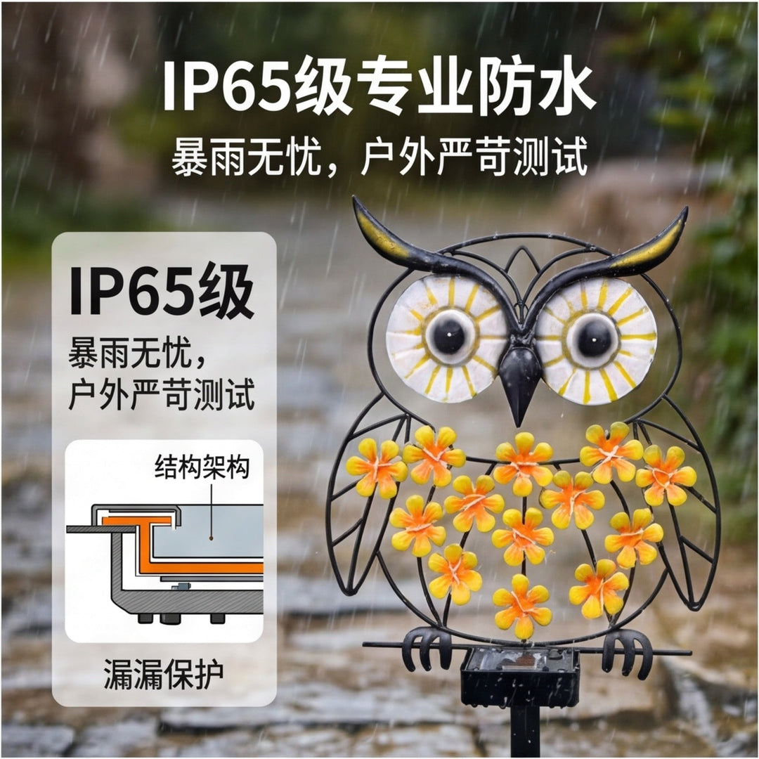 Decorative Metal Bee Wall Light With Integrated Fairy LED String And Solar Power Module Kalsten