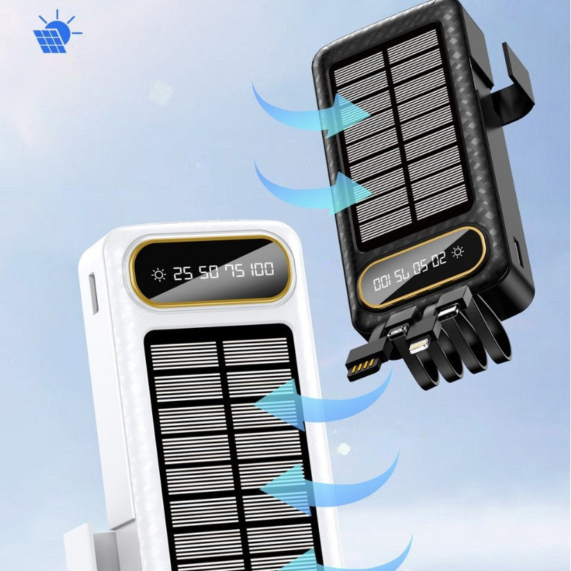 Portable Solar Power Bank with Integrated Charging Technology and Digital Display Kalsten