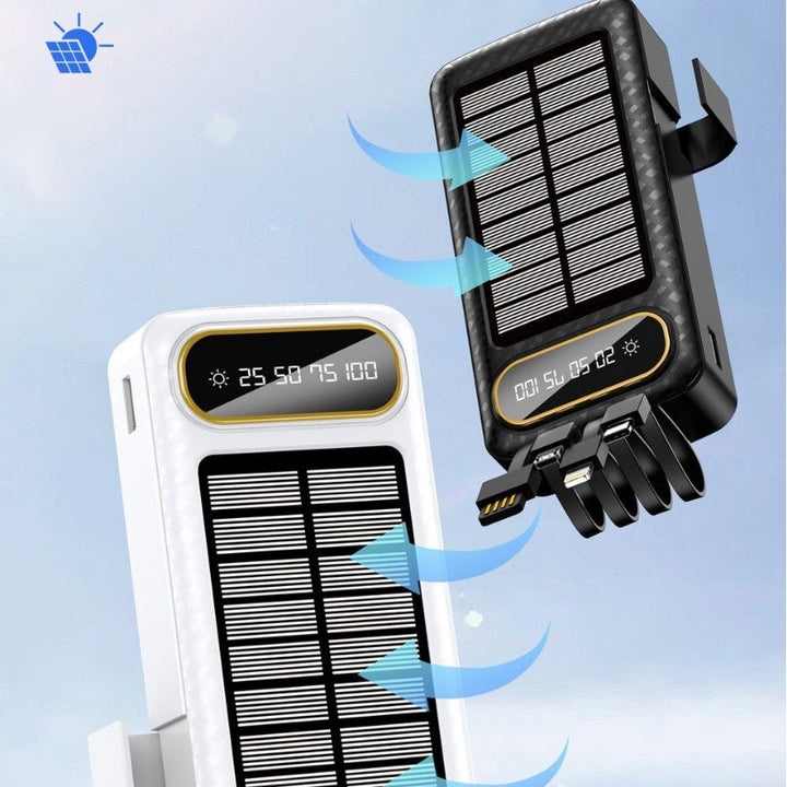 Portable Solar Power Bank with Integrated Charging Technology and Digital Display Kalsten