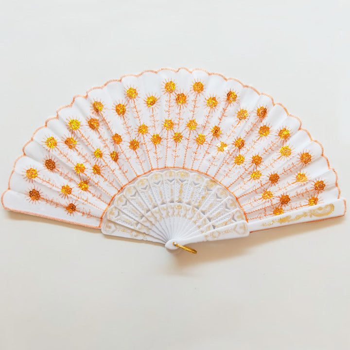 Women's high-quality lace fan with artistic floral motifs Kalsten
