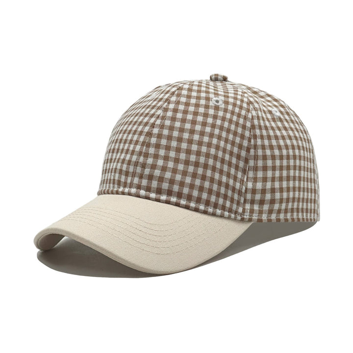 Ladies' fashionable cap with check pattern Brehn
