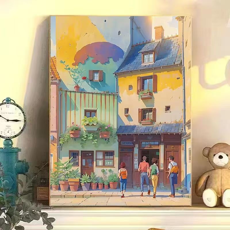 Colorful Urban Landscape Wall Art Kalsten