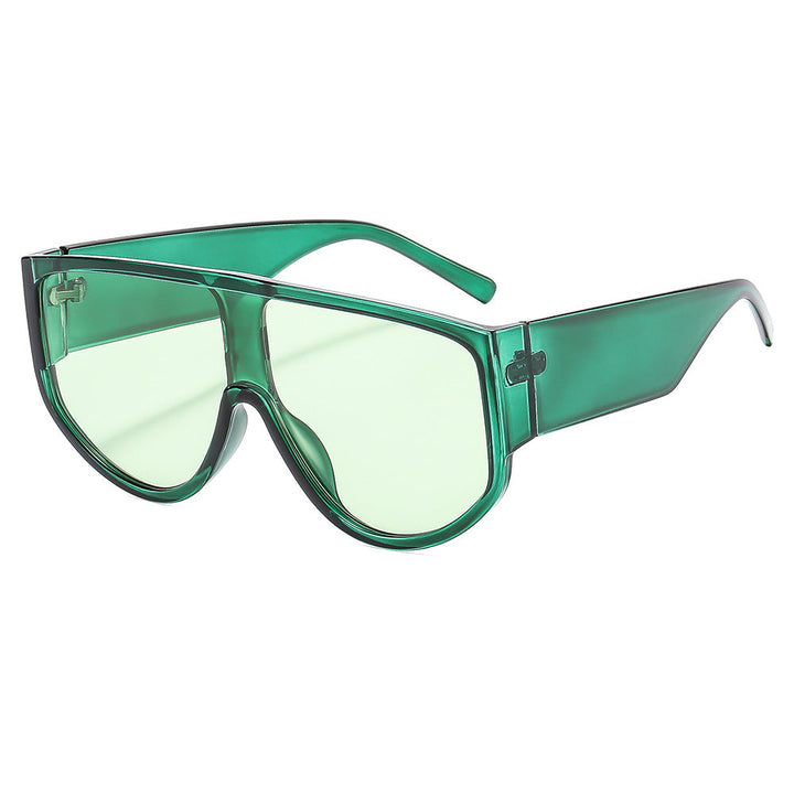 Women's fashion sunglasses with futuristic, transparent frame and large protection Kalsten