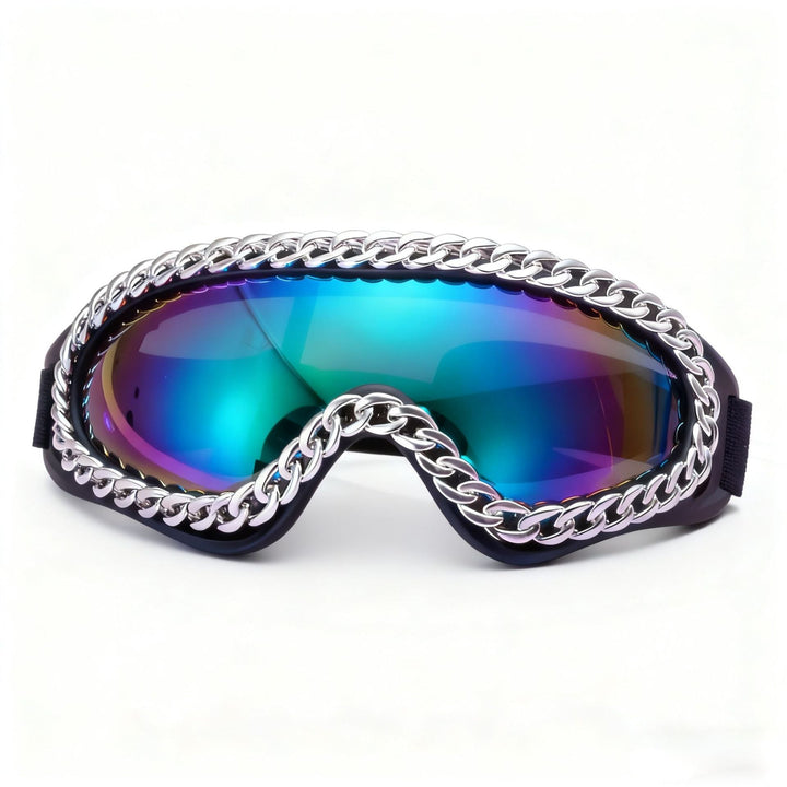 Women's fashionable sports sunglasses with golden chain decoration Kalsten