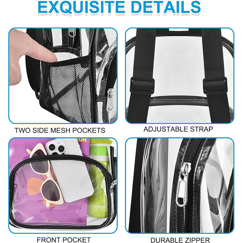 Unisex transparent comfort backpack Kalsten