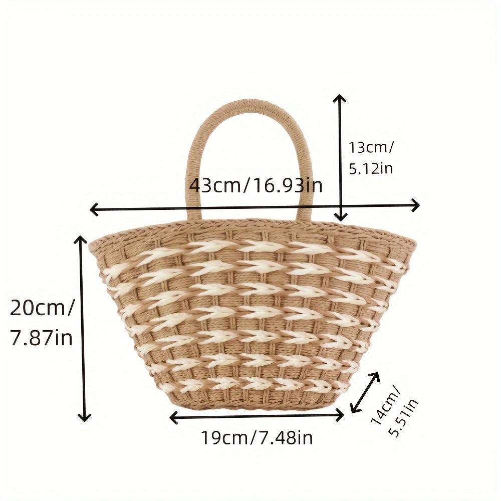 Basket bag with modern handles Kalsten