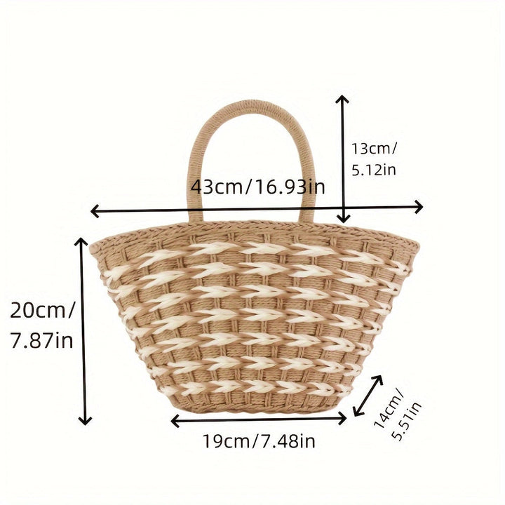 Basket bag with modern handles Kalsten
