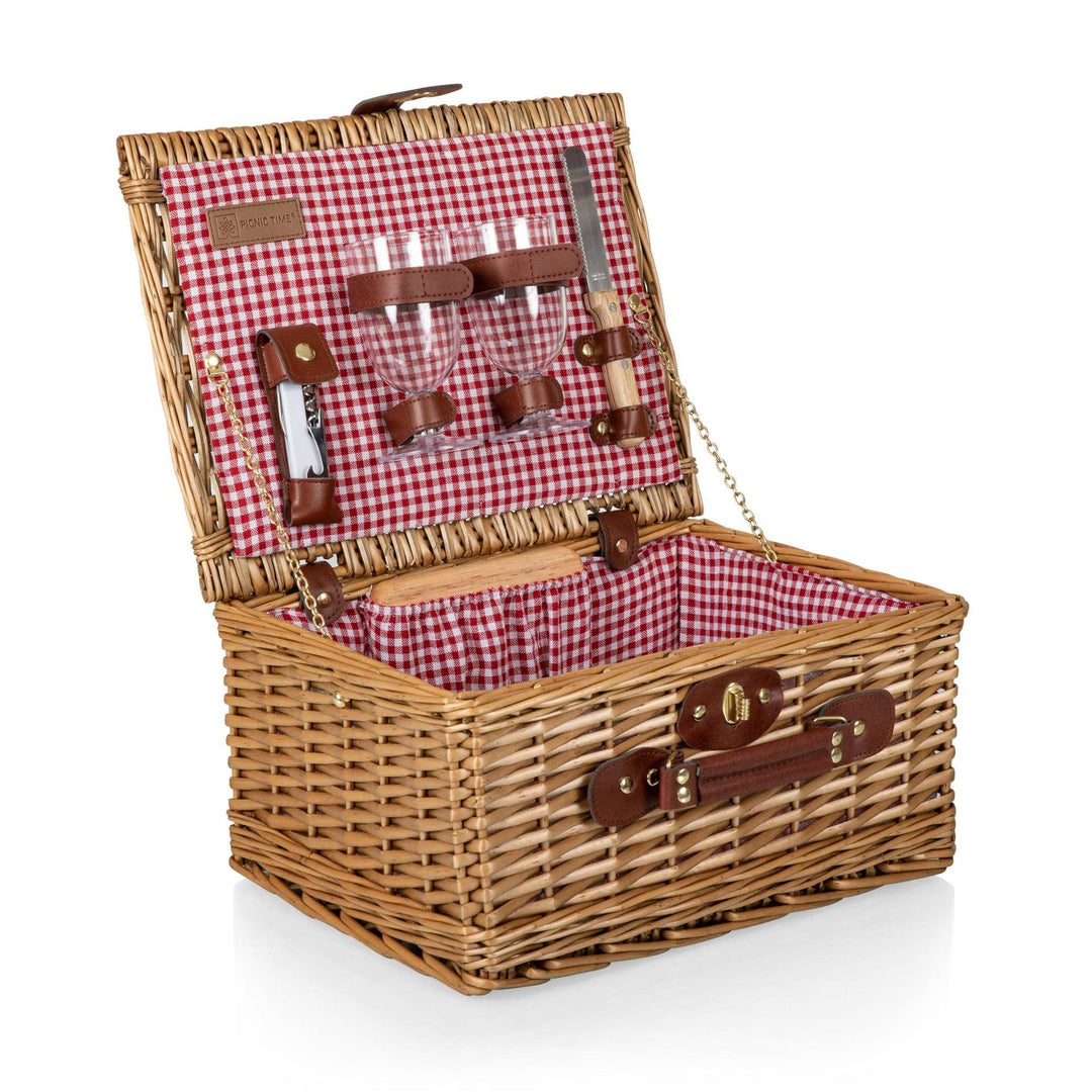 Women's picnic basket with integrated dish set and rustic design Kalsten