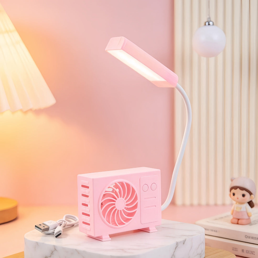 Women's multifunctional table lamp with integrated fan Kalsten
