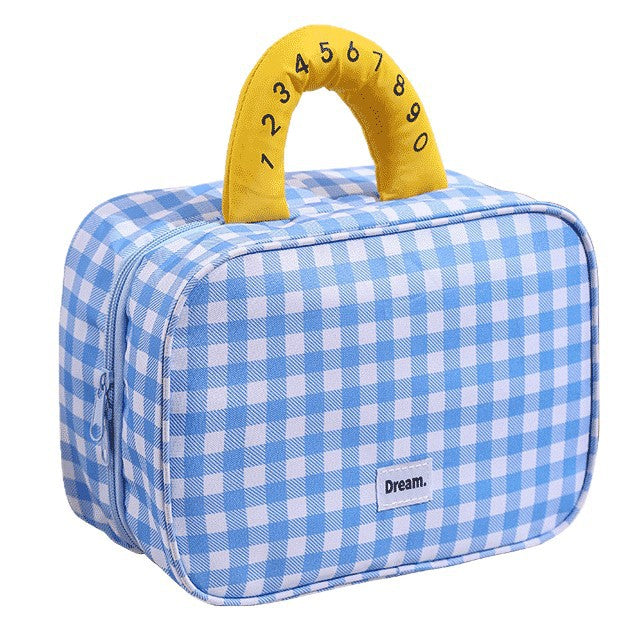 Stylish Checkered Makeup Storage Case Kalsten