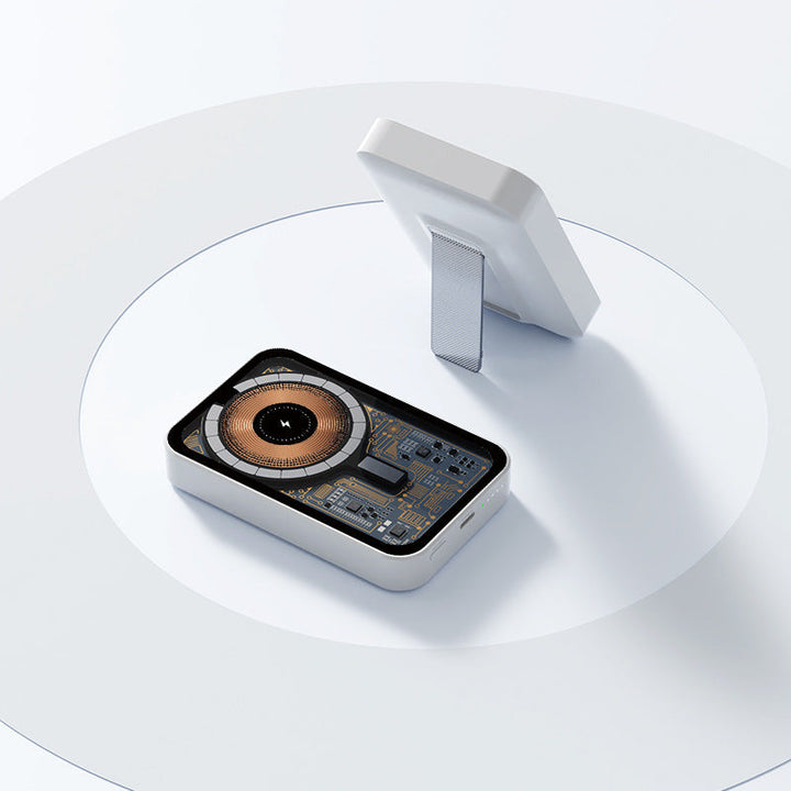 Portable power bank with innovative wireless charging function and integrated stand Kalsten