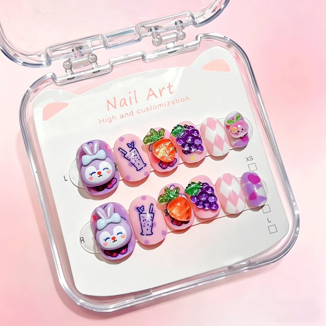 Customized Cartoon-Inspired Press-On Nail Art Set Kalsten
