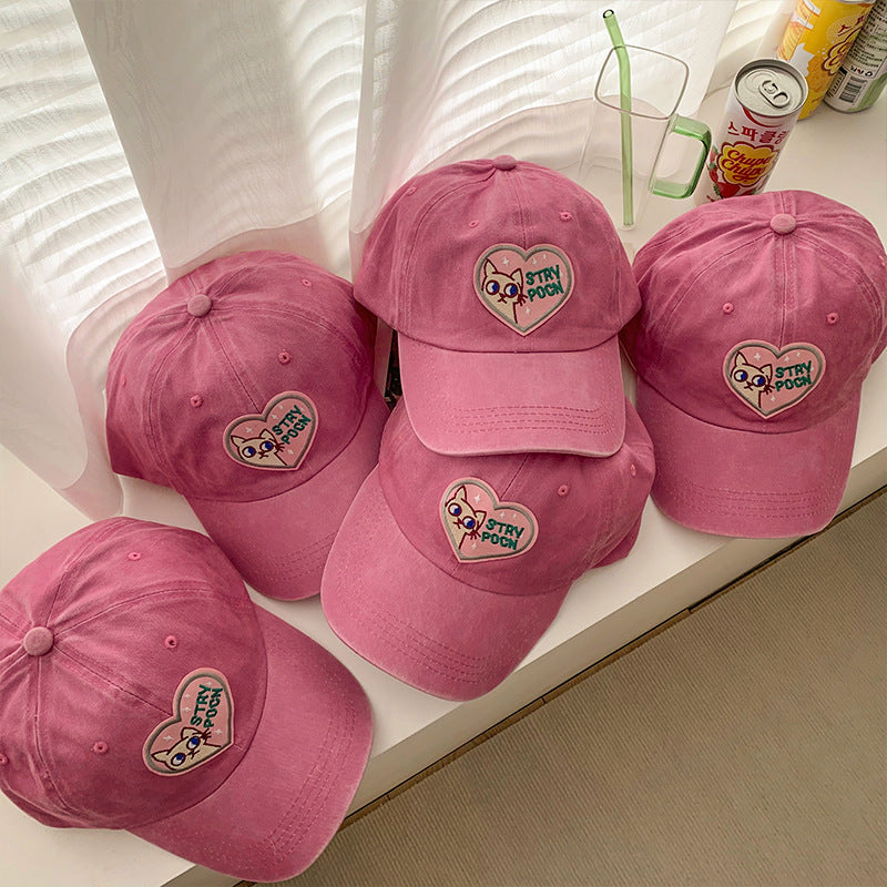 Women's Casual Embroidered Cat Cap Kalsten