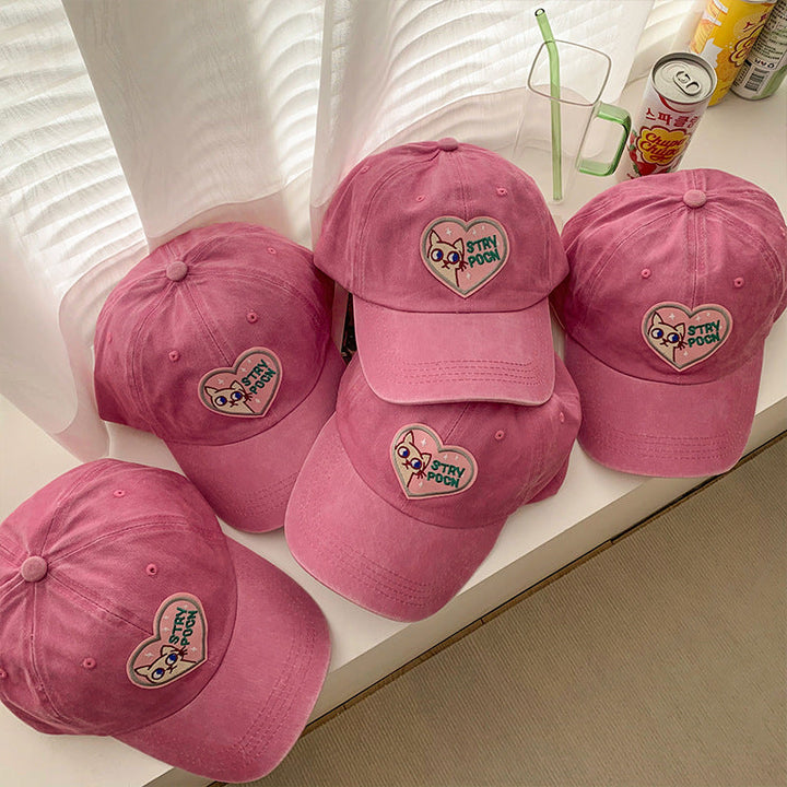 Women's Casual Embroidered Cat Cap Kalsten