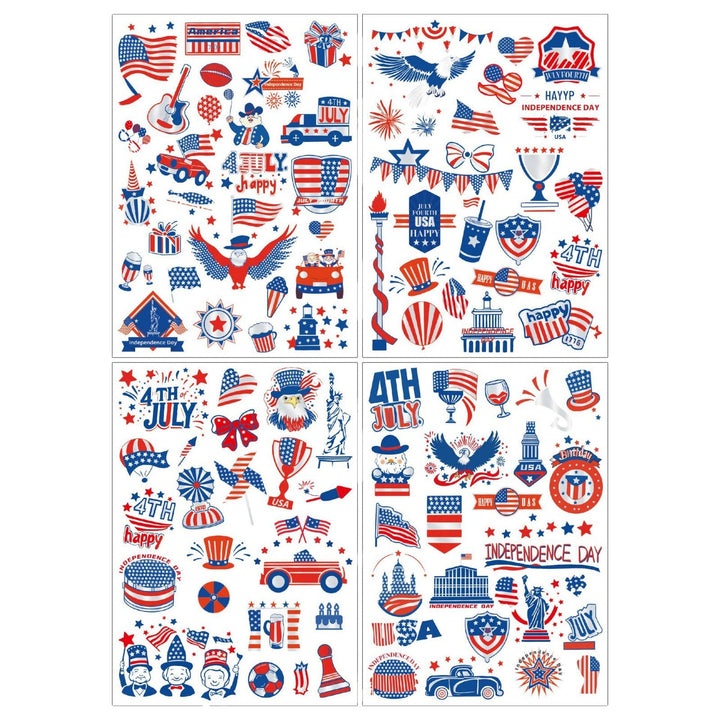 Unisex patriotic sticker set for party decoration and crafts with American motifs Kalsten