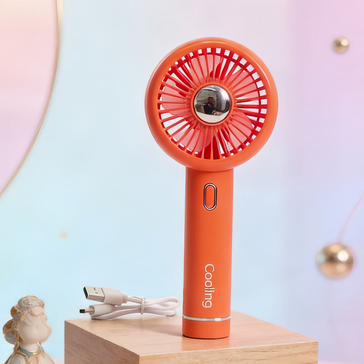 Ladies portable USB hand fan with ergonomic grip and variable speed control Kalsten