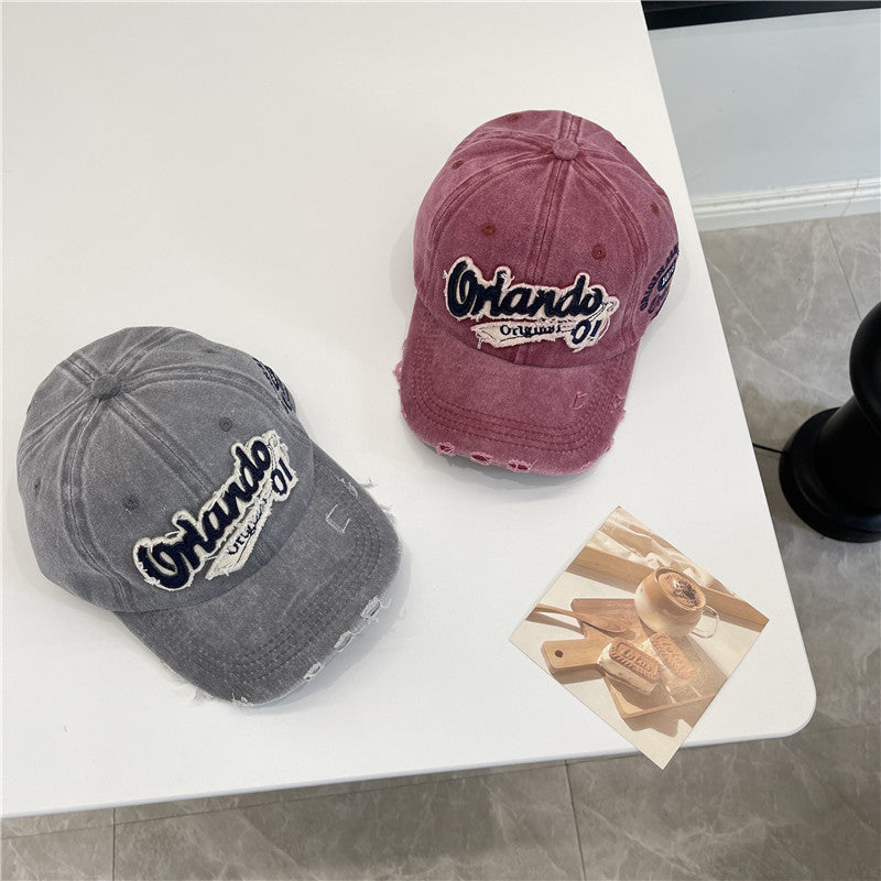 Men's Distressed Vintage-Inspired Baseball Cap Kalsten