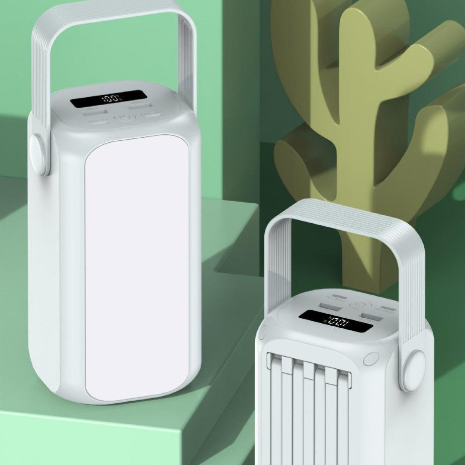 Portable power bank with multifunctional charging port and integrated carrying handle Kalsten