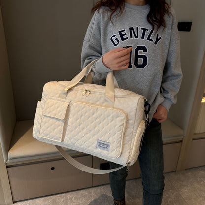 Quilted Multi-Compartment Sports Travel Duffel Bag Acalora