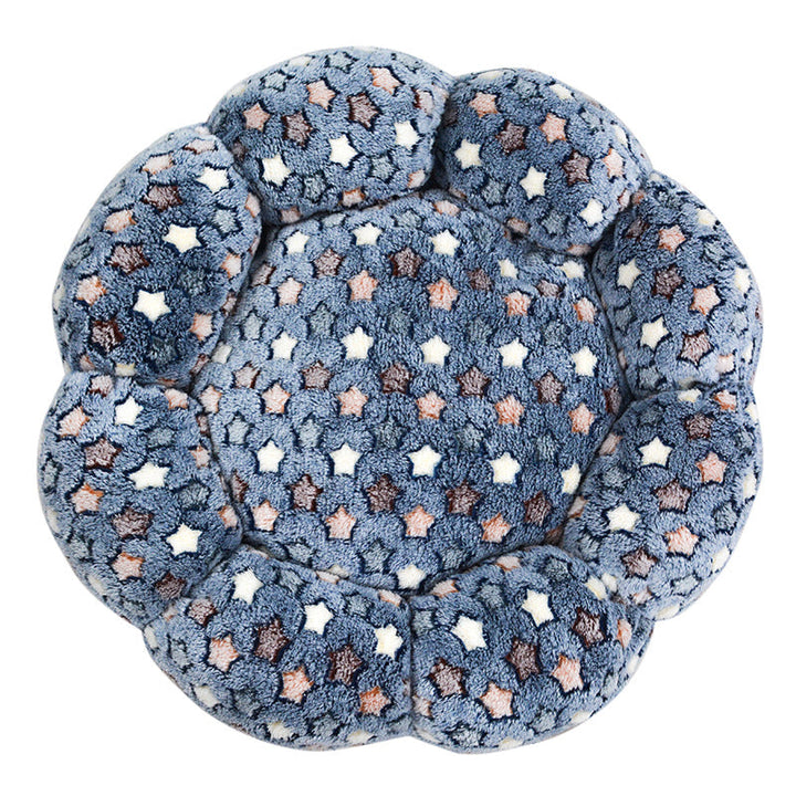 Cozy Round Plush Dog Bed