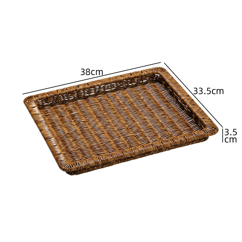 Unisex Rectangular Storage Basket made of braided rattan Kalsten