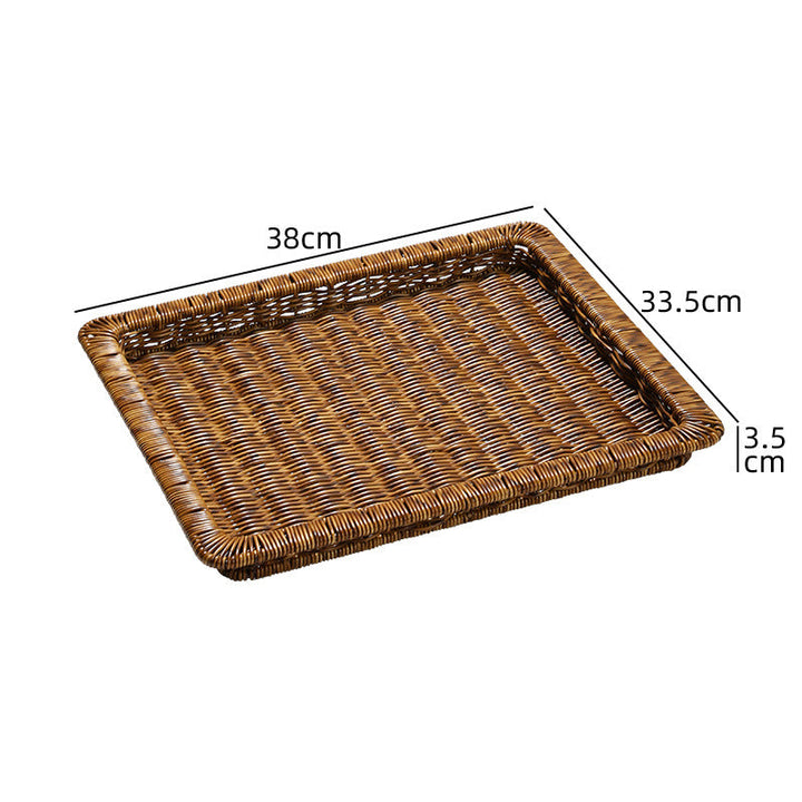 Unisex Rectangular Storage Basket made of braided rattan Kalsten