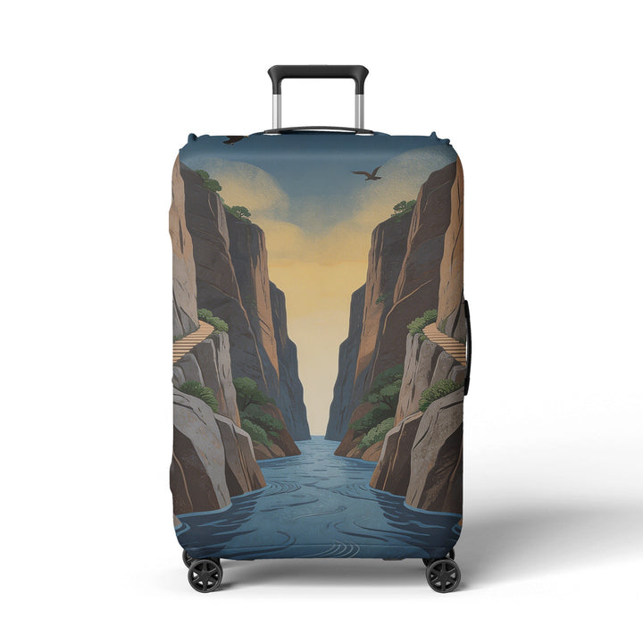 Women's suitcase cover with atmospheric landscape design Kalsten