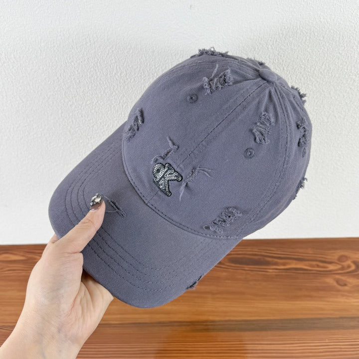 Men's Distressed Adjustable Baseball Cap Kalsten