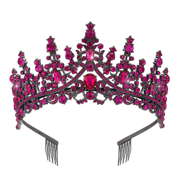 Ladies Opulent Tiara with Black Crystal Detailing Kalsten